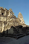 Angkor Wat temple, the central group 'Bakan' interrupted by stairs ascending in a single flight of steps to the top level. 